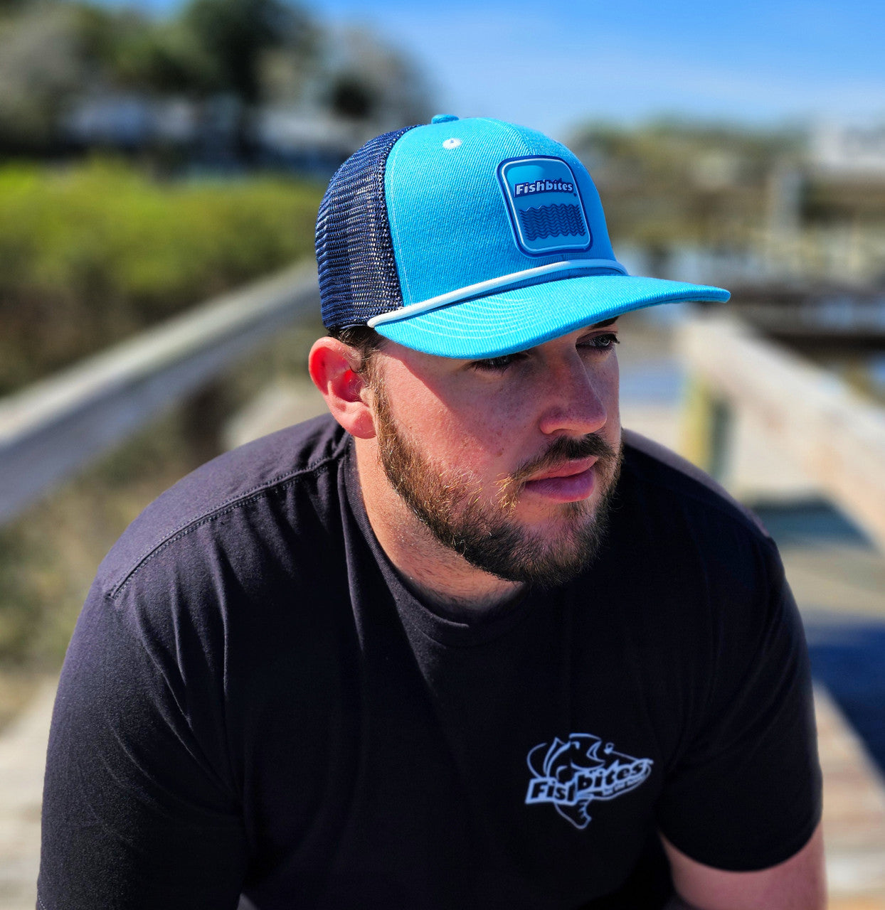 Fishbites® Blue Wave Patch Hat