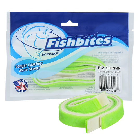 Fishbites® Longer Lasting E-Z Shrimp Chartreuse Shine Flesh