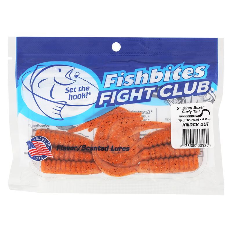 dirty boxer fish bites Fishbites Fight Club 5" Curly Tails Tackle World FishBites Fight Club Dirty Boxer