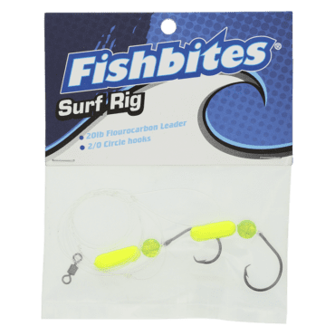 Fishbites® Surf Rigs - Chartreuse  Circle Hook Floating Rig