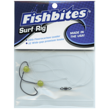 Fishbites® Surf Rigs - Chartreuse Khale Hook Bead Rig