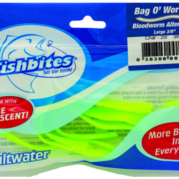Red and Green 2-Pack Fishbites 0113 Bag OWorms Saltwater Sandworm Alternative