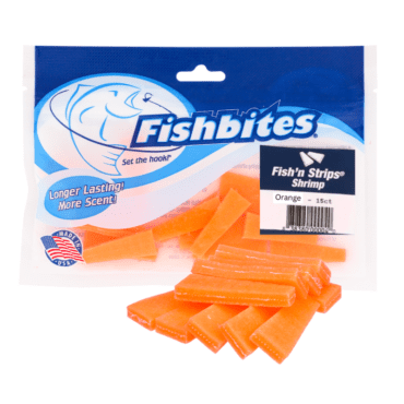 Fishbites Crab Yellow Fish Bites Strips 15 Per Pack - Perfect Bait