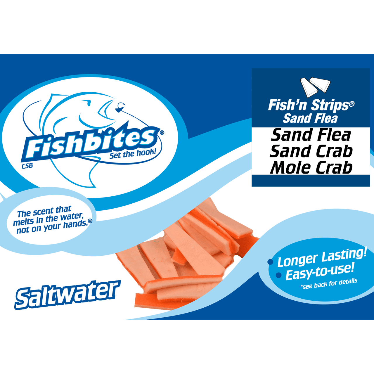 Details about   Fishbites 0050 Fish n Strips Sand Flea Orange White 15CT