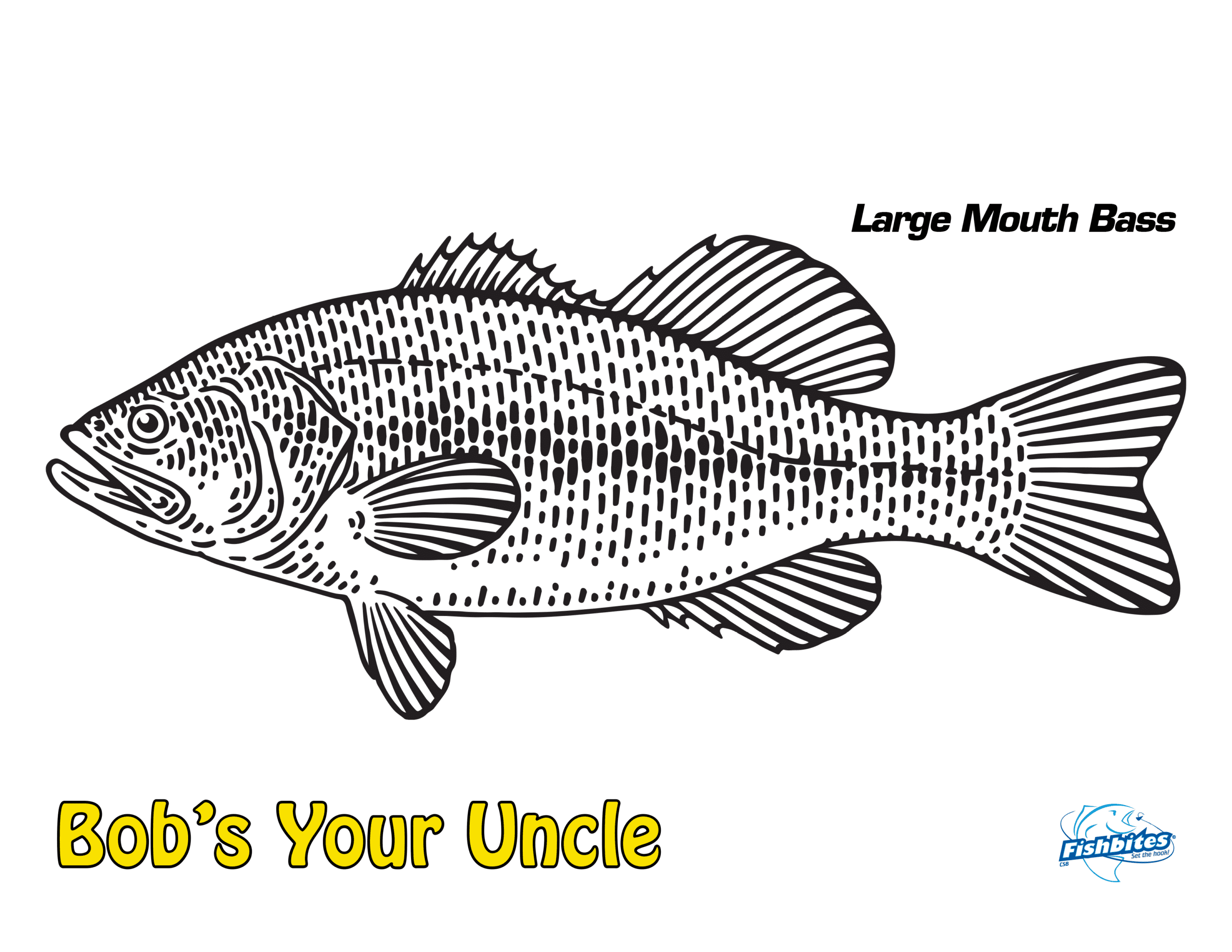 bass fish coloring pages