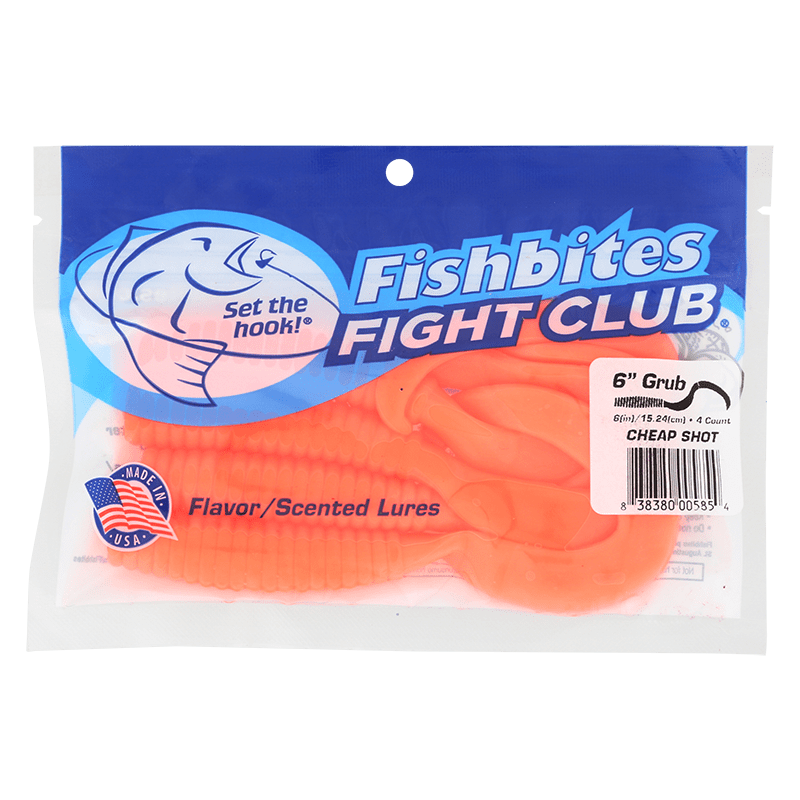 Fishbites® Special Color 6 Grub Orange - Fishbites